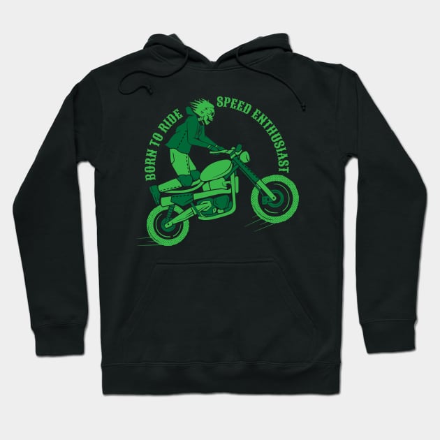 Born to ride motorcycle retro design Hoodie by noorshine